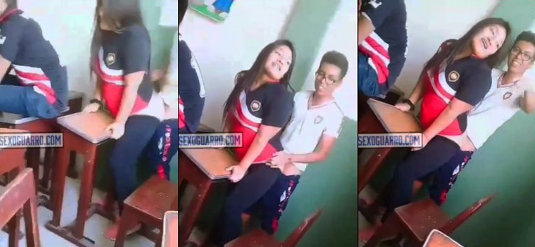 Increible! graban alumnos de secundaria cogiendo dentro del salon