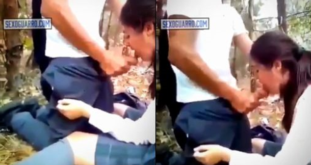 morrita de prepa mamando al salir del colegio