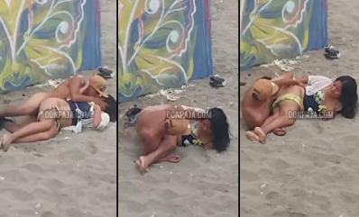 chavita de prepa se va de pinta con el novio y cogen en la playa pero los graban xD