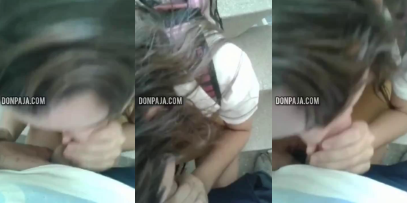 morrita colegiala grabada en el salon dandole una rica mamada al novio