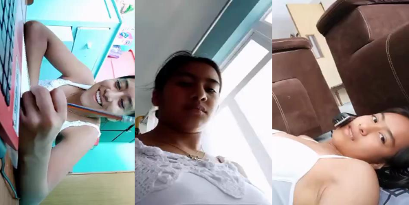 Meredith haciendo tarea y enseñando la panocha