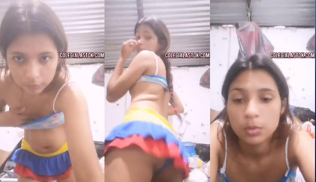 morrita flaquita caliente se graba bailando y mira todo lo que hace