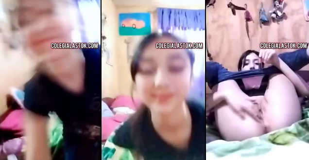 morrita caliente se mete los dedos en su habitacion y se graba