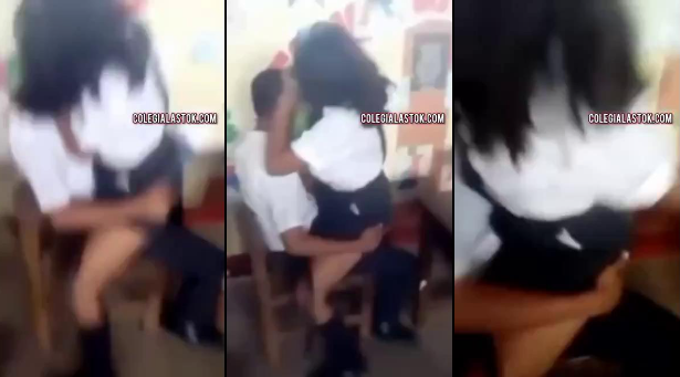 alumnos de prepa cogiendo dentro del salon de clases y los graban sus compañeros
