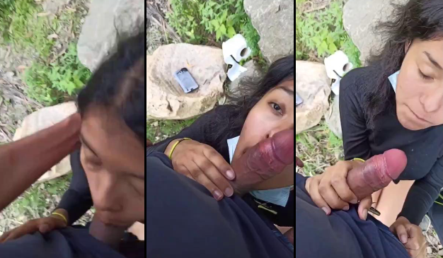 Colegiala del CETIS la graban chupandosela a uno de sus compañeros