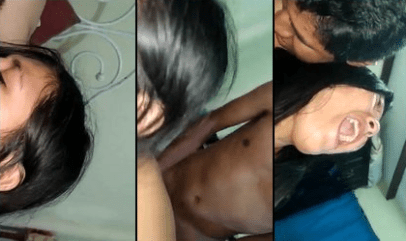 Le pone lubricante en el trasero pero ella sigue sintiendo dolor