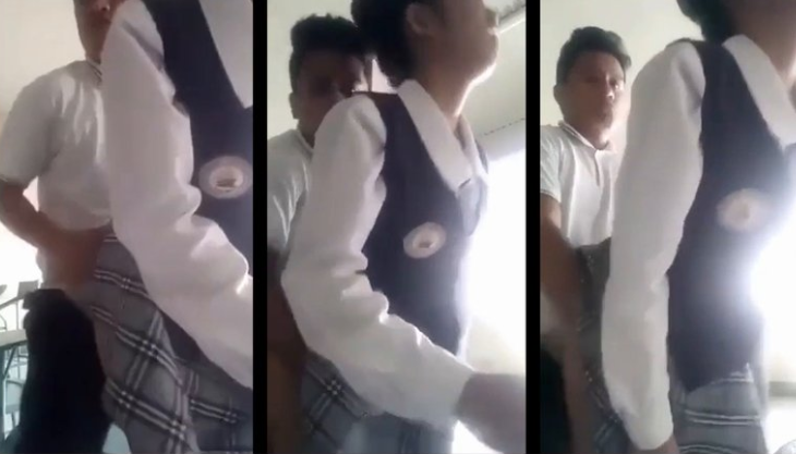 Morrita estudiante se deja agarrar por hombre experimentado