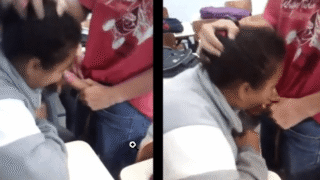 Se la mama a sus compas en el salón