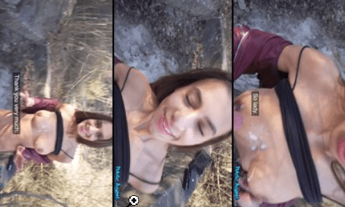 Jovencita le hace sexo oral en casa abandonada y se corren en sus pechos