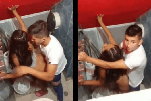 Culeando en el baño a una chava peda
