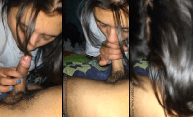 Colegiala mexicana enseñando a mamar verga como toda una experta