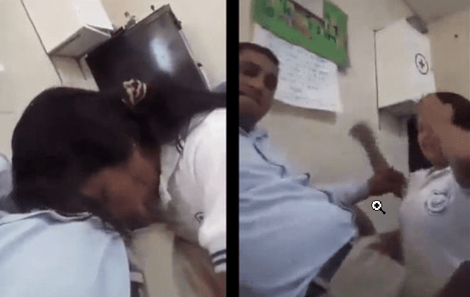 Chupada al profe en el aula para pasar la materia